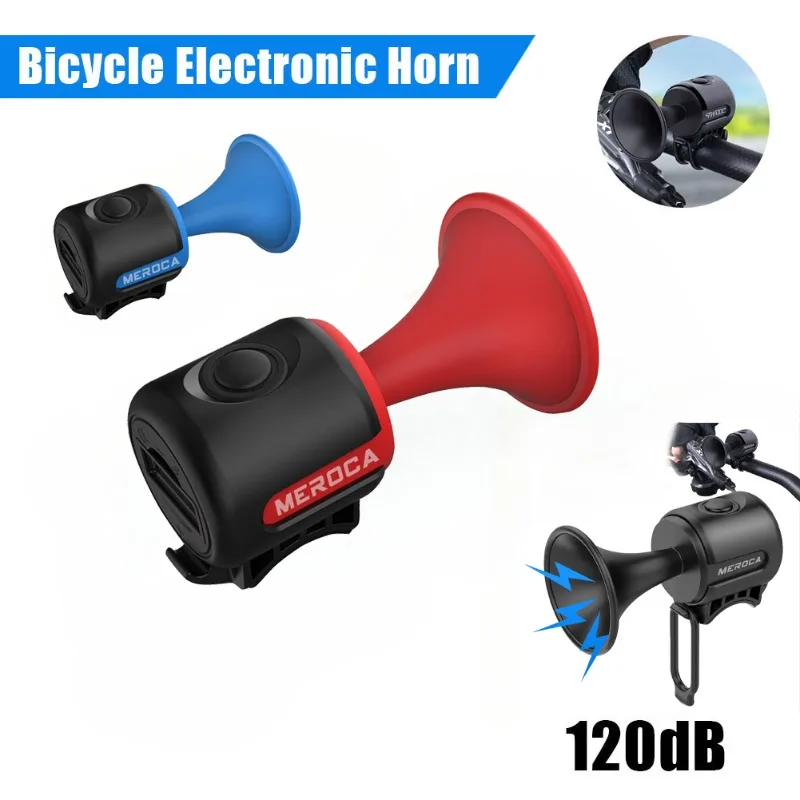 New 120dB Electronic bicycle horn Scooter Clear Sound Bell Horn Super Loud Electric Bike Horn Waterproof  for road mountainbikes