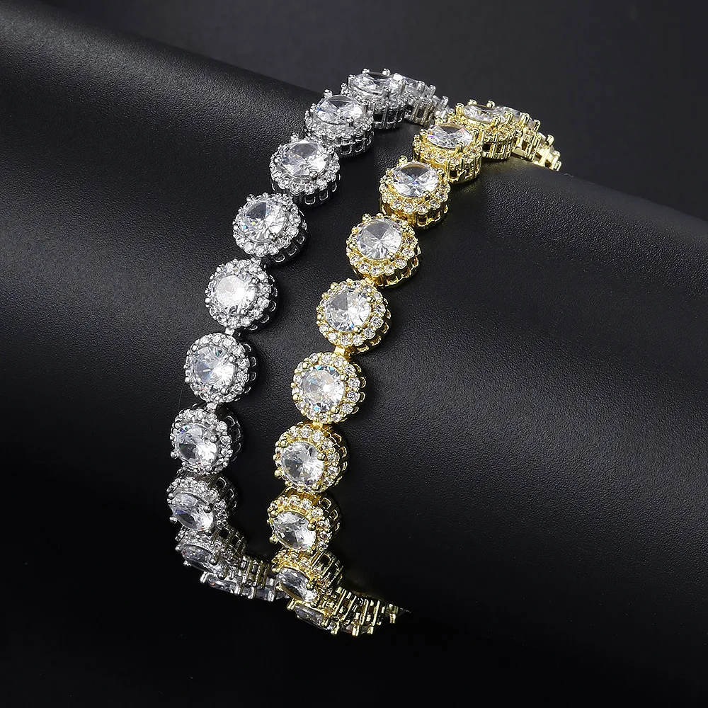 

Luxury Bracelet for Women Sparkling Shiny Round Zircon White High Grade Temperament Bracelets Wedding Jewelry Bride's Gifts