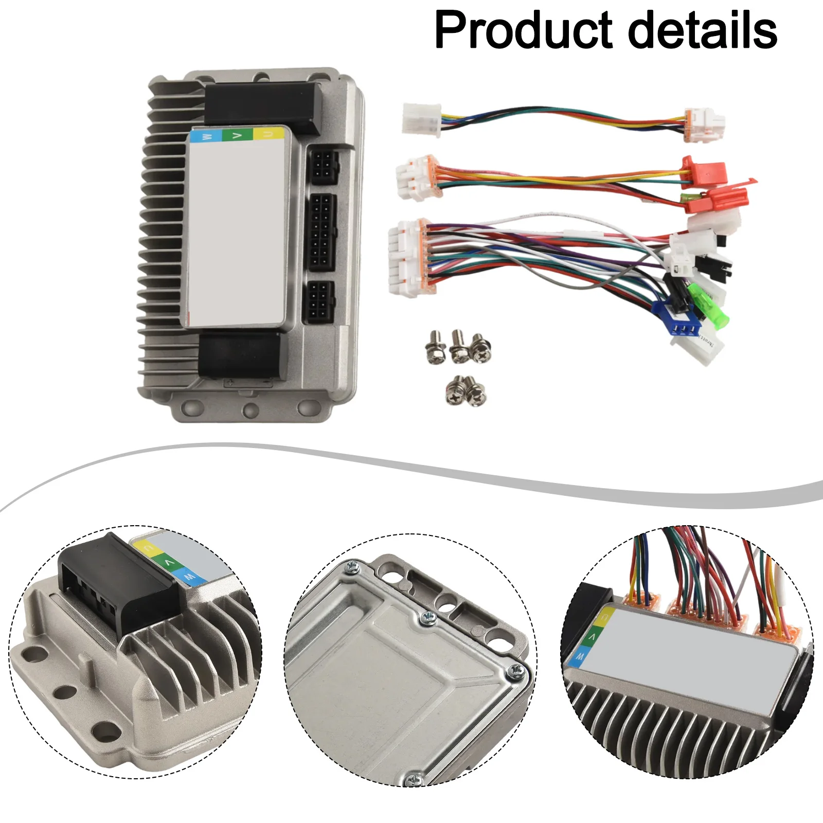 Three Mode Electric Vehicle Controller for 48V/60V/72V Systems Sine Wave Brushless Motor Strong Start Reverse Functionality