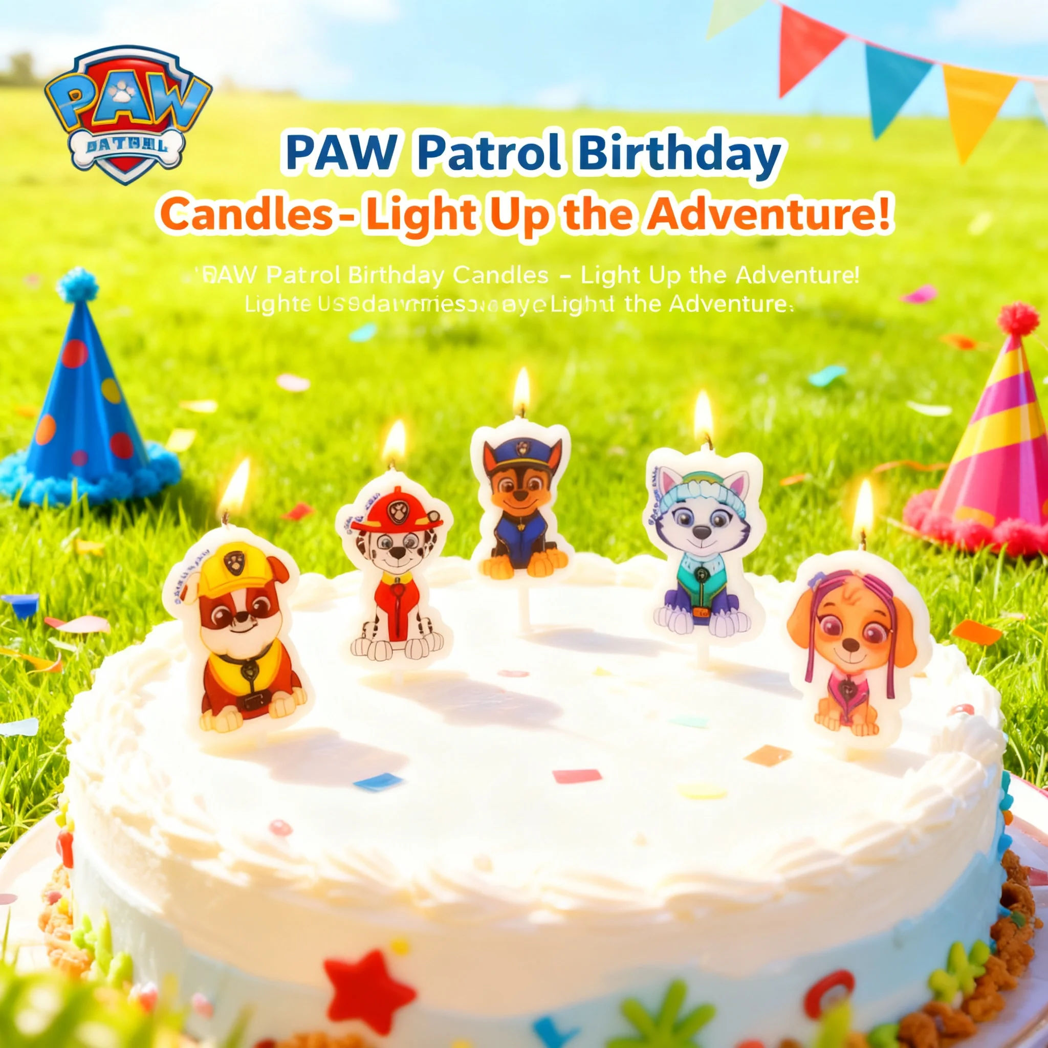 Paw Patrol Anime Number 0-9 Candle Birthday Cake Decoration Party Topper Baby Shower Gift