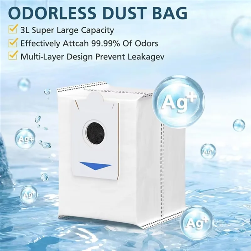 

Replacement Kit For Ecovacs Debot T50 PRO Robot Vacuum Main Roller Brush, HEPA Filter, Mop Cloth, Dust Bag