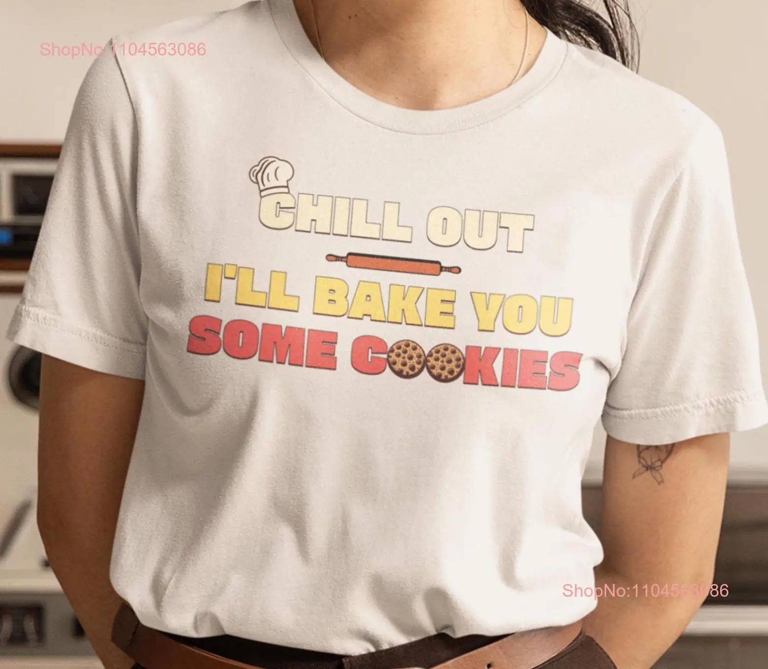 

Футболка Chill Out Ill Bake for You Baker с забавными пекарями, футболка с длинными или короткими рукавами для любителей печенья