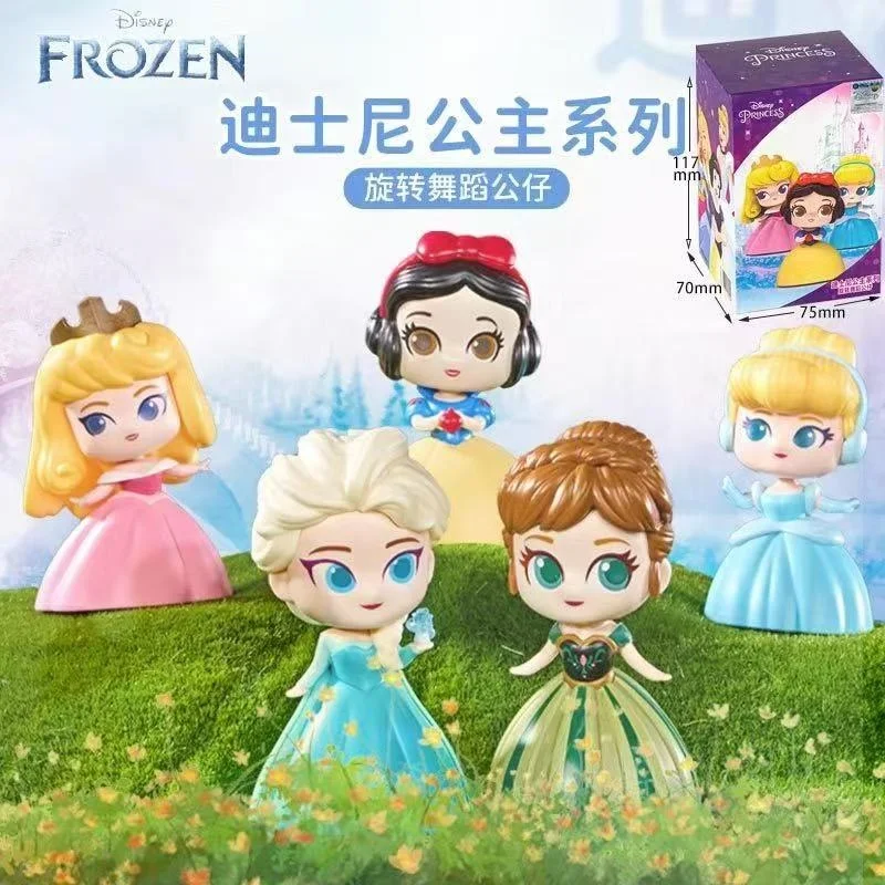 

Натуральная танцующая принцесса Диснея, механическая цепочка, вращающаяся детская игрушка, детский подарок, коллекционная фигурка для девочек, слепая коробка