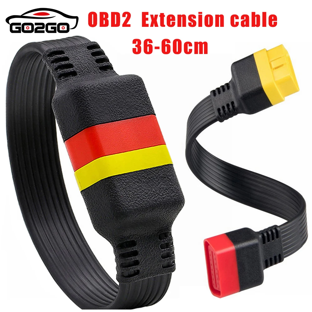 

Высокое качество 16-контактный разъем «папа-мама» OBD2 Удлинительный кабель OBDII 36 см/60 см 16-контактный диагностический удлиненный адаптер ELM327 OBD2