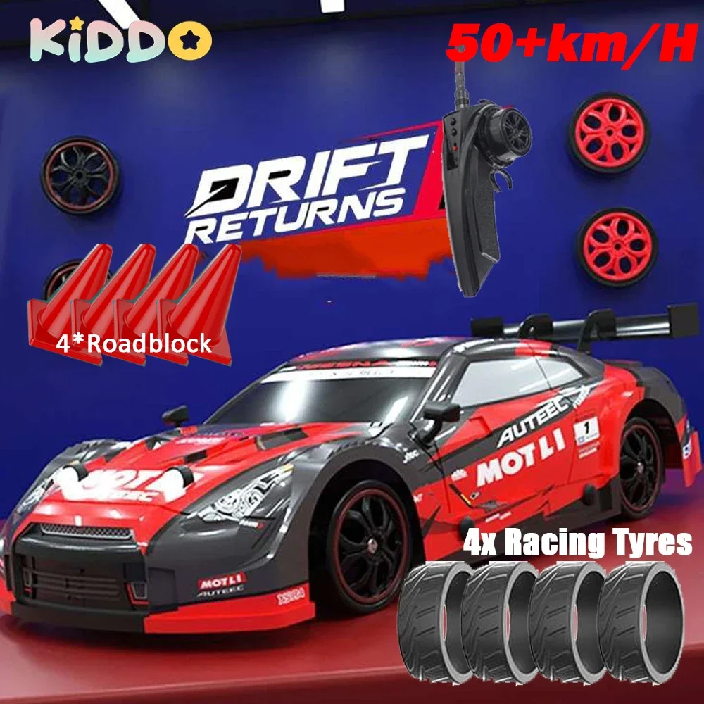 

4WD RC Car Drift Racing 2.4G 50KM/H GTR Model 1/14 High Speed Off Road Radio Remote Controlled Car Toy for Children Xmas Gifts