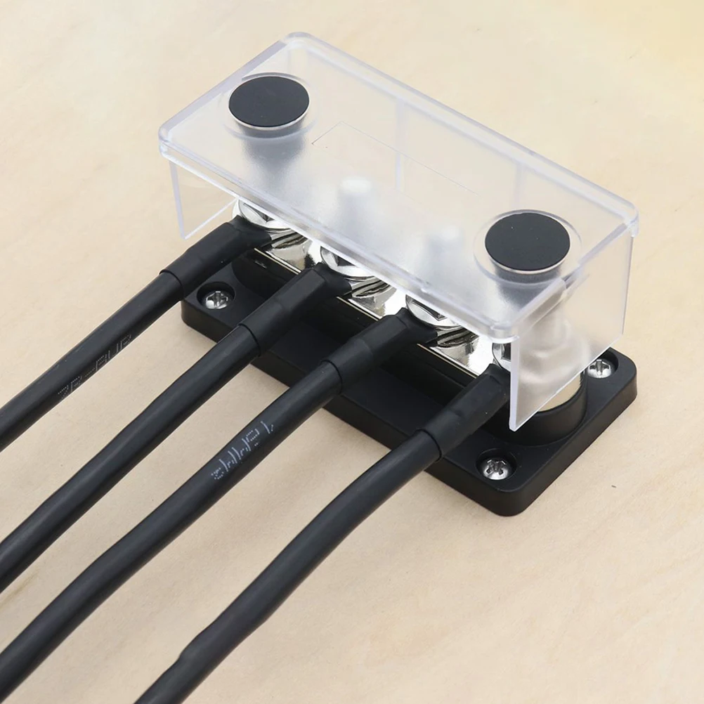 

High Current Terminal Block Power Distribution Connector Multiple Bus Bar Base and Cover Material: Nylon Strip Car
