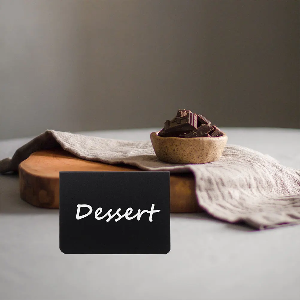 12 stücke Mini Tafel Zeichen Wiederverwendbare Doppelseitige Matte Memo Board Für Preis Tags Werbe Display Küche Notizen Tabletop