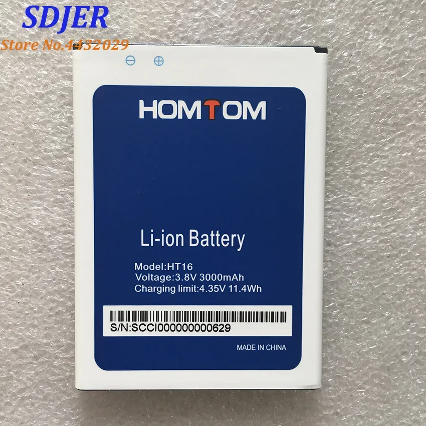 

New HOMTOM HT16 Battery Large Capacity 3000mAh Original Backup Batteries Replacement For Pro Smart Phone