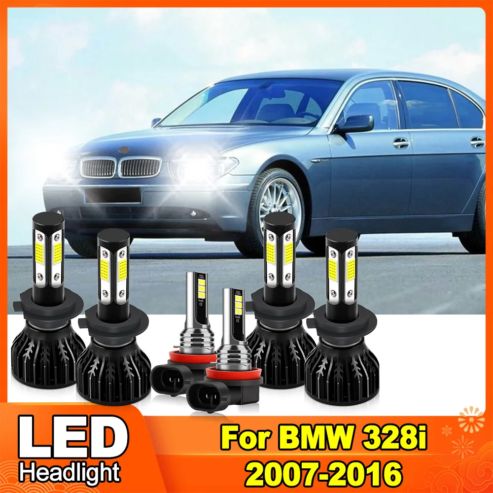 

Car LED Headlight 6000K White COB Chips 60000LM High Low Beam Headlamp Fog Light Plug and Play For BMW 328i 2007-2014 2015 2016