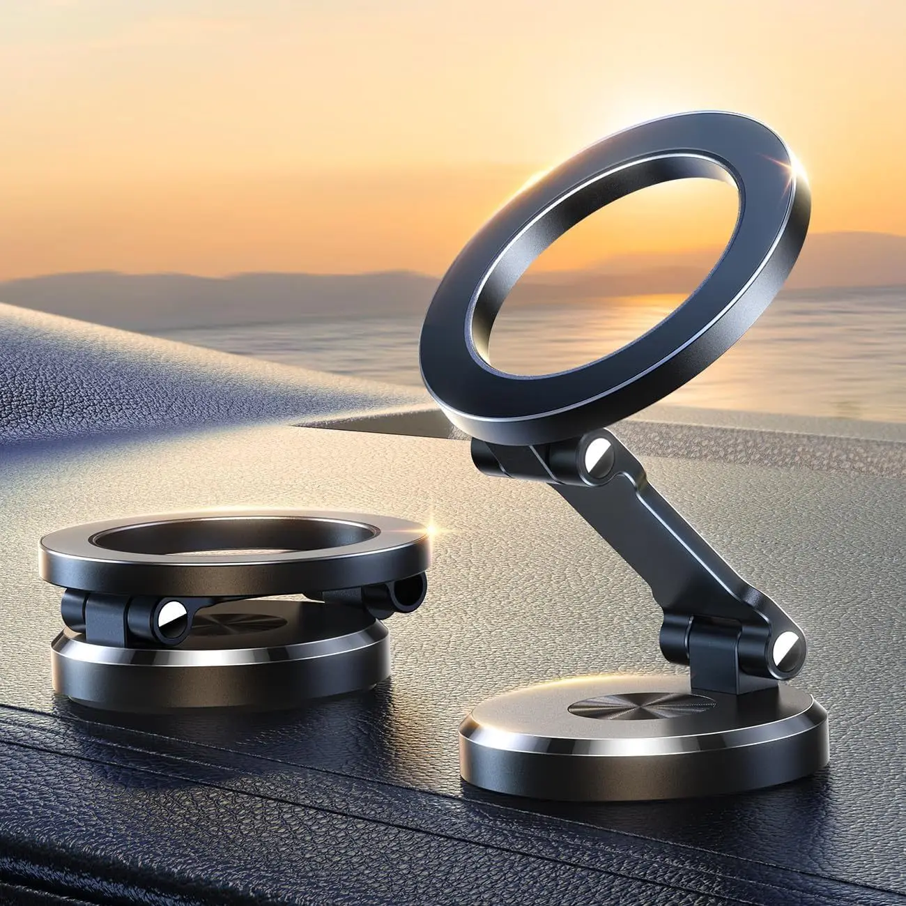 Passend für MagSafe-Autohalterung, [Vollmetall] magnetischer Telefonhalter für das Auto mit starken Magneten, 360° °   Verstellbare iPhone-Autohalterung