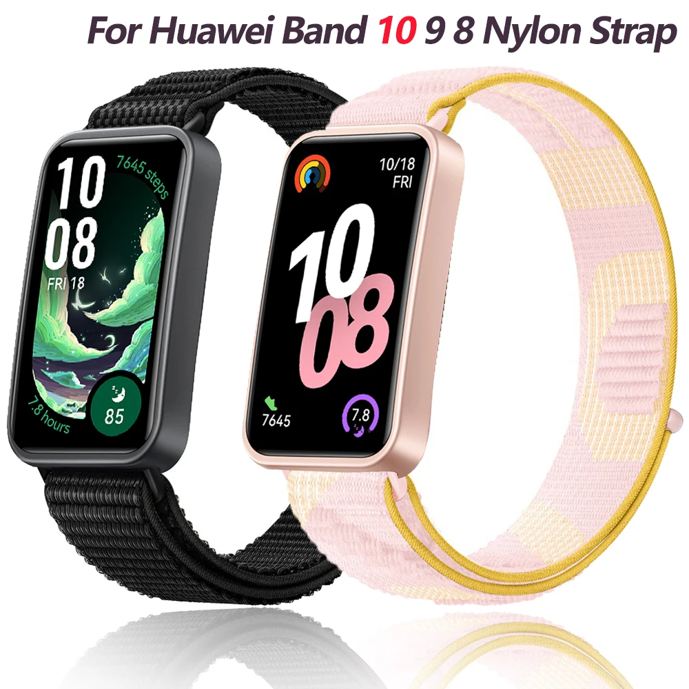 

Nylon Loop Strap for Huawei Band 10 9 8 Sports Replaceable Bracelet Wristband for Huawei Band 10 Original Adjustable Watchband
