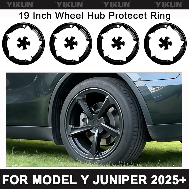 For Tesla Model Y Juniper 19 Inch Wheel Hub Protection Ring Auto Exterior Performance Patch Replacement Rim Car Accessories 2026