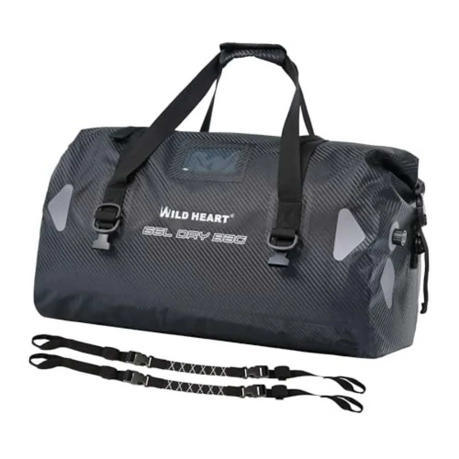 

Водонепроницаемая мотоциклетная сумка-баул WILD HEART из ПВХ 500D с двойным дном, веревочными ремнями и внутренним карманом, 40 л, 66 л, 100 л, для каякинга