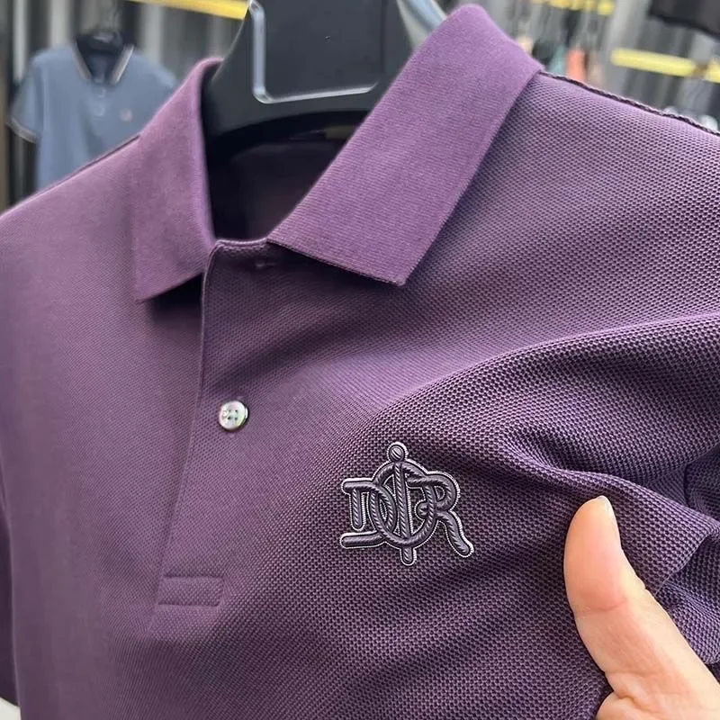 

2026 High-end Tshirt Summer New Men's Shortsleeved Casual Comfortable Breathable Polo Shirt Exquisite Brand Badge Top