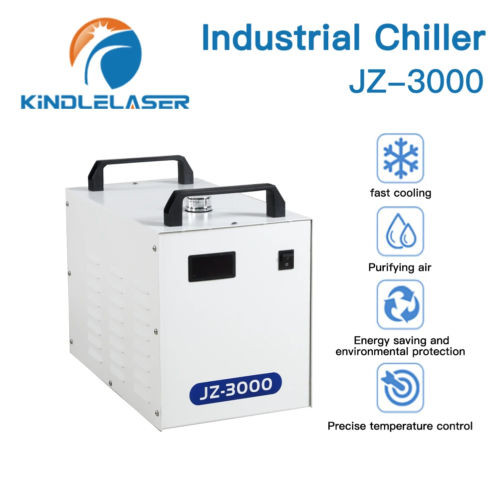 JZ-3000 Industrial Water Chiller for CO2 Laser Engraving Cutting Machine Cooling 60-80W Laser Tube DG110V AG220V