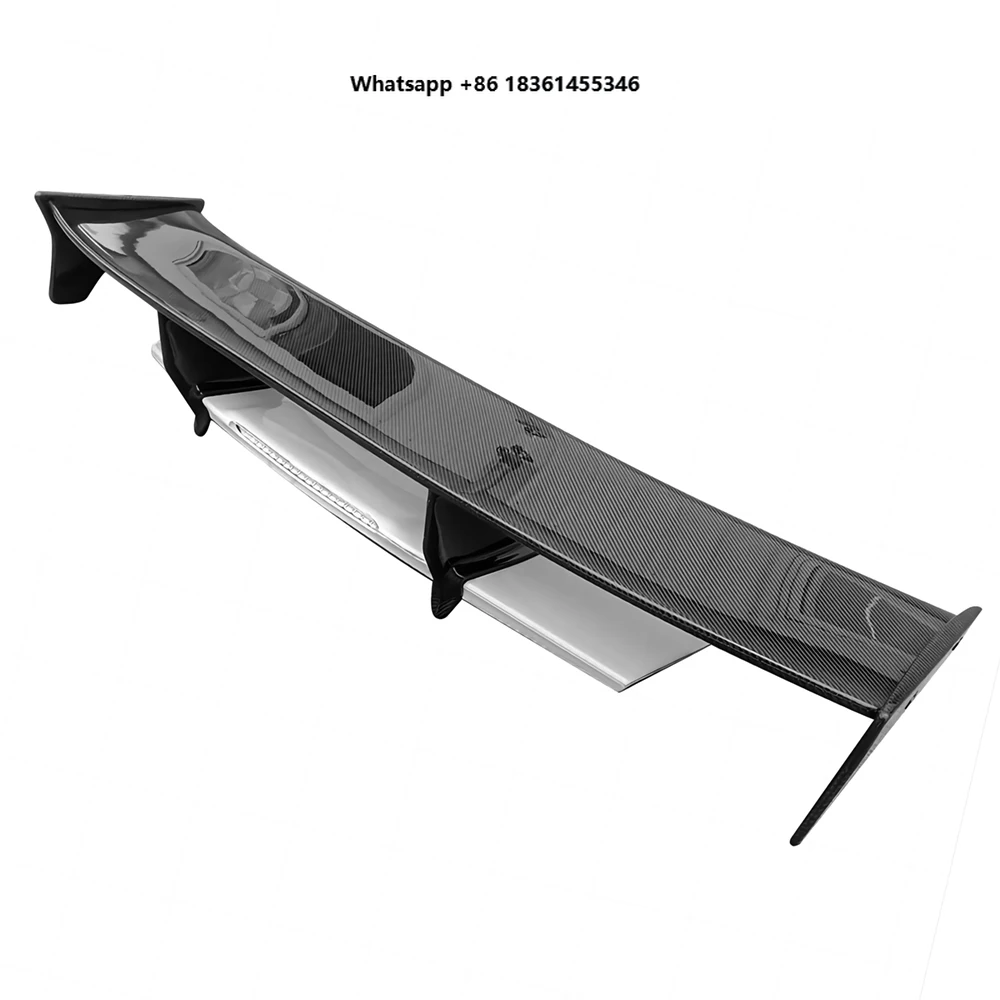 For GTR GT-R R35 TS Style Carbon Fiber Rear Trunk Spoiler Wing Lip Bootlid