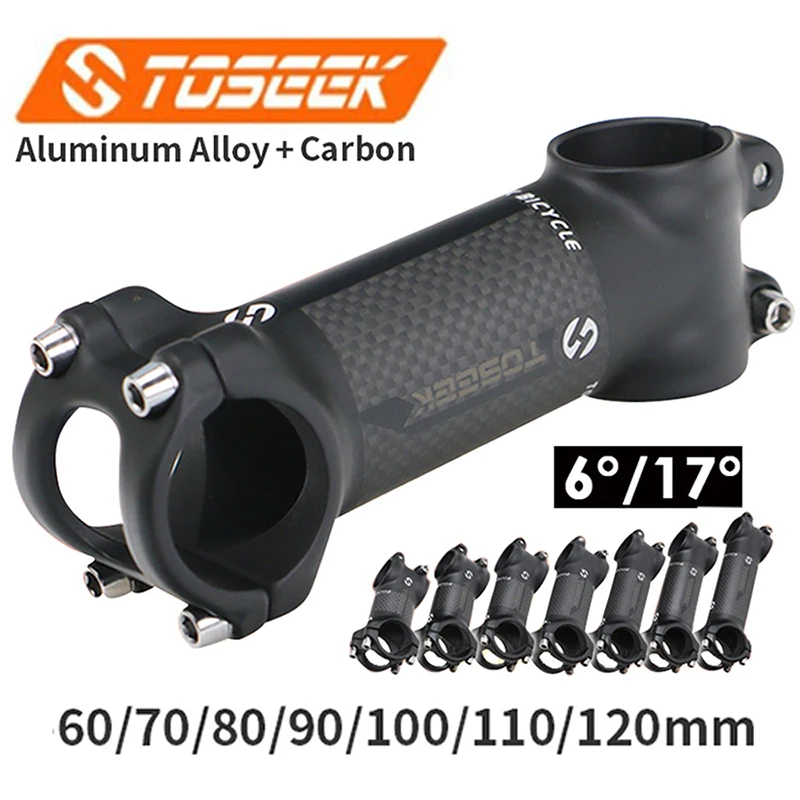 

Велосипедный стержень MTB углеродный + алюминиевый сплав ультралегкий велосипедный стержень 6/17 градусов 60/70/110/120 мм шоссейный руль матовые велосипедные детали