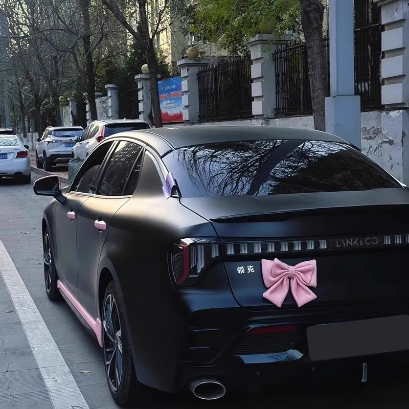 

Автомобильный бант, розовые автомобильные аксессуары для женщин, внешний милый декор автомобиля, подходит для всех моделей автомобилей, улучшающий автомобильный эстетический подарок