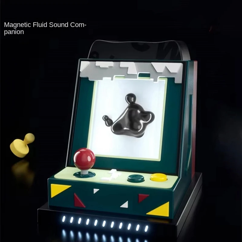 مصباح إيقاع الموسيقى من Ferrofluid، مكبرات صوت سطح المكتب لاقط السوائل المغناطيسية، مصباح عرض بصري رفيق وليس مكبر صوت