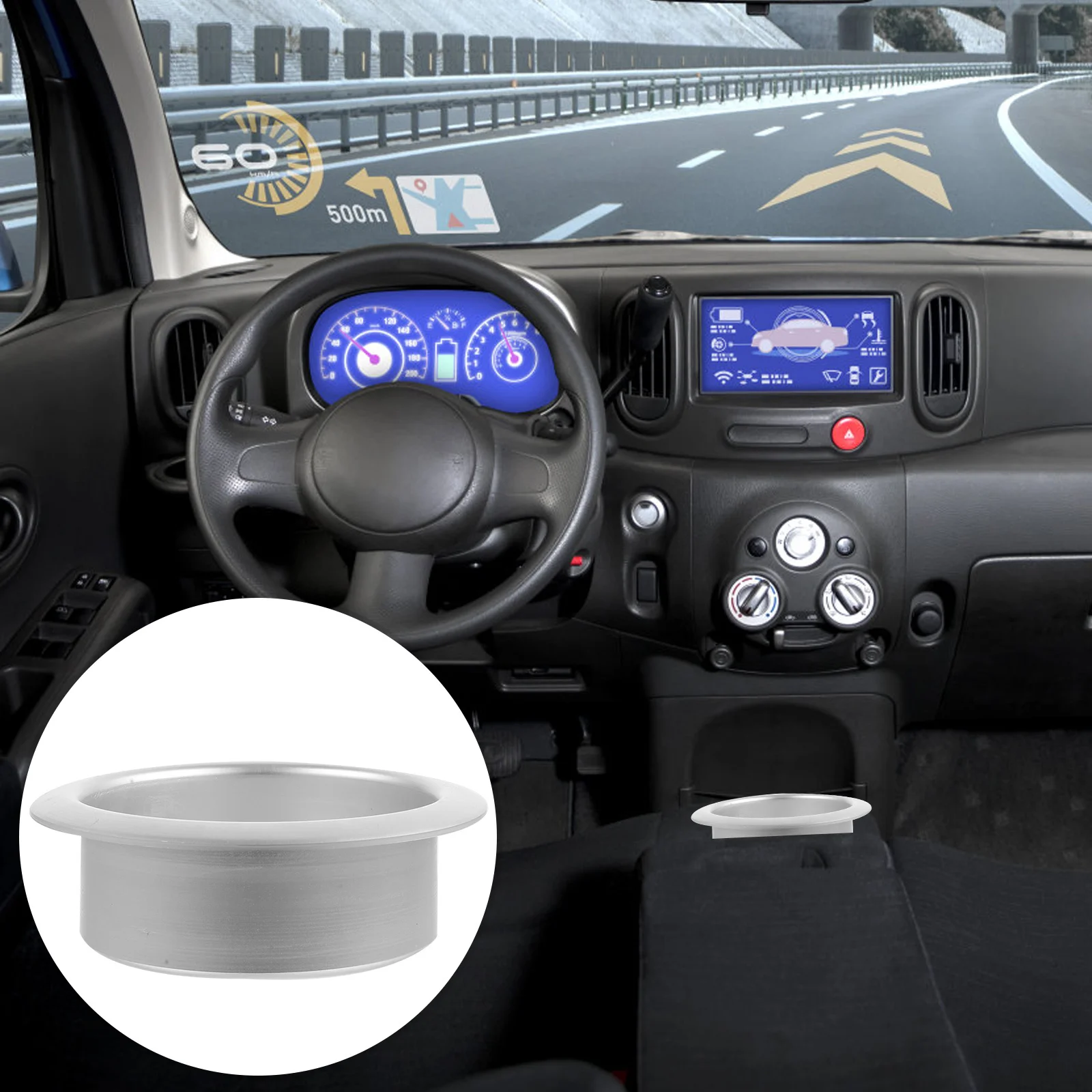 

1pc Stainless Steel For Recliner Metal Drink Insert Replacement Couch Armrest Cup Holder Durable Water Cup Holder