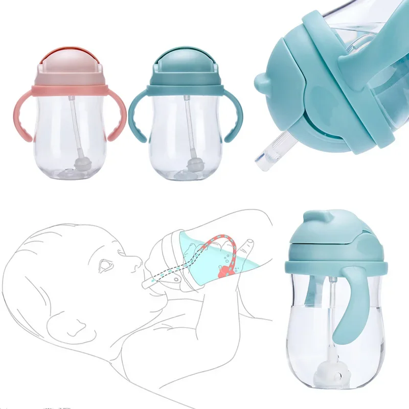 Silicone Feeding Kids Toddler Newborn Baby Drink Cups Water Bottles Kids Drinking Sippy A Cup with Straw Infantil Drinker