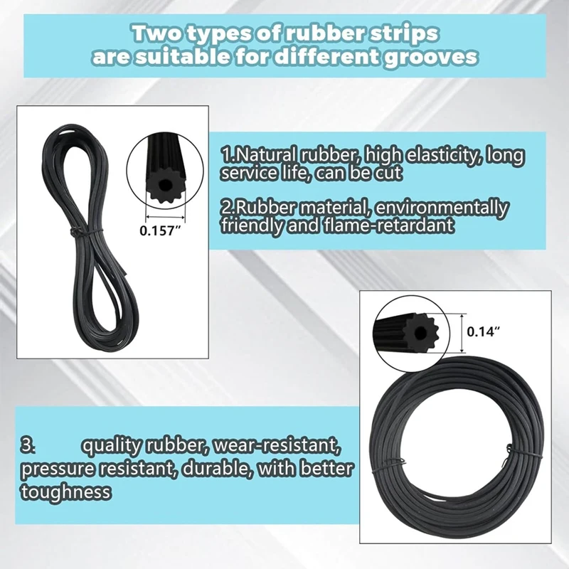 Kit de reparación de puertas de pantalla de ventana, kit de reemplazo de pantalla de ventana con rodillo de rodamiento de acero/nylon