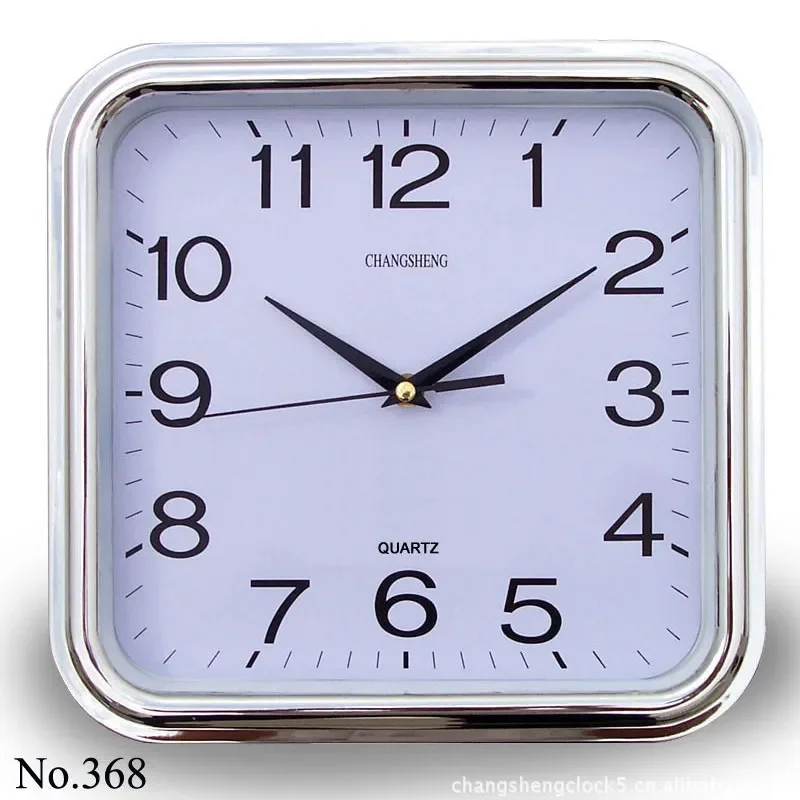 12-inch Square Wall Clock for Changsheng 368 Model Square Quartz Clock Wholesale Creative Gift Clock Customizable Logo