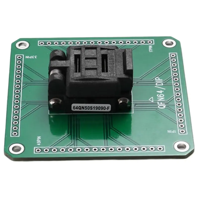 

Переходник MAKE-QFN64 на DIP-разъем 64QN50S19090 - Адаптер для точного тестирования и программирования ИС, шаг 0,5 мм, для корпусов 9x9 мм