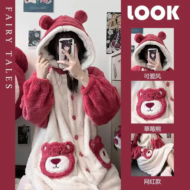 

Disney весна осень и зима коралловый флис Стивен утепленный зимний халат средней длины и ночная рубашка для подарка на Хэллоуин