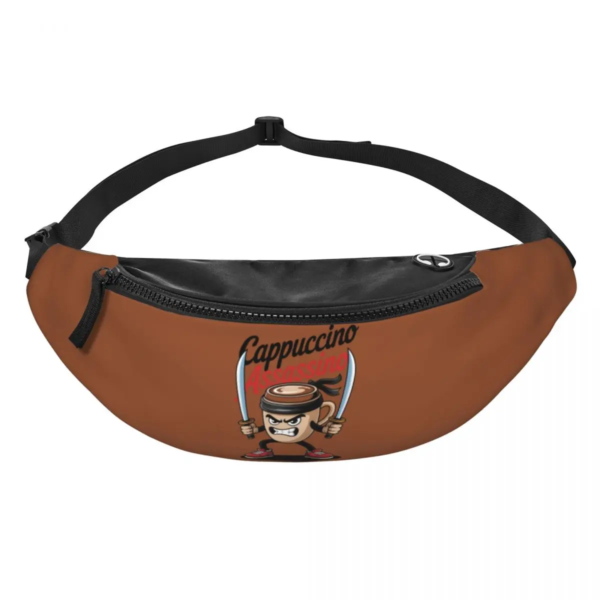 Personalizado italiano brainrot fanny pack mulheres homens animais dos desenhos animados crossbody cintura saco para viajar telefone bolsa de dinheiro