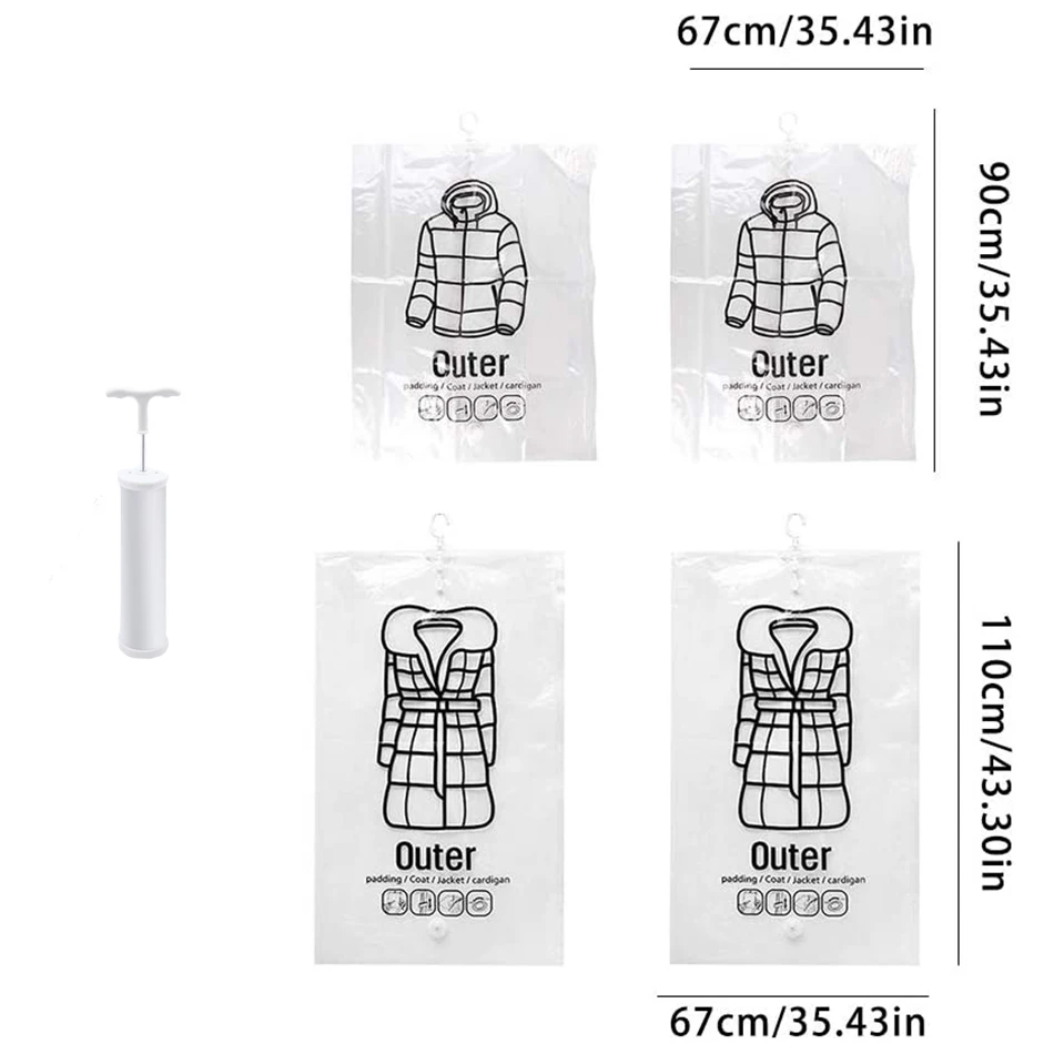 真空収納バッグ,クローゼット,クローゼット,省スペース,ダブルシール,衣類ハンガー,綿製