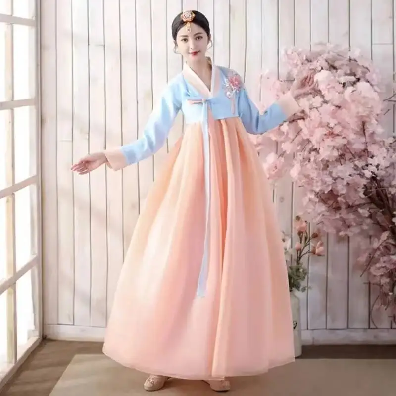 

Korean Hanbok Dress for Women,ancient Traditional Stage Dance Costume,Asian Clothes,lady Palace,Korean Wedding Dance Cloth