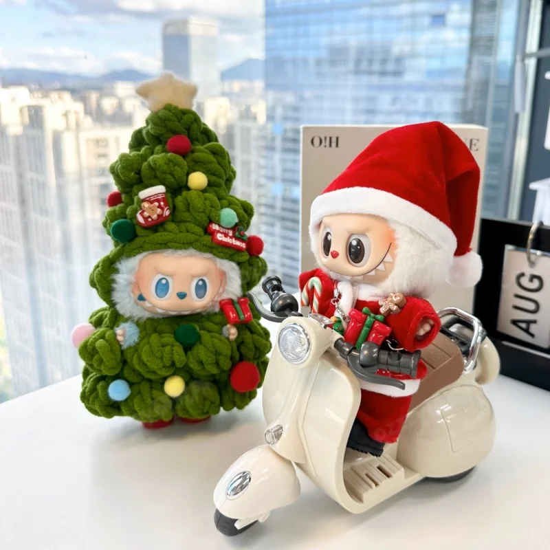 جديد مناسبة ل Labubu الملابس V1/V2/V3 الجيل 17 سنتيمتر دمية عيد الميلاد زي الأصلي الكروشيه شجرة عيد الميلاد ملابس دمى