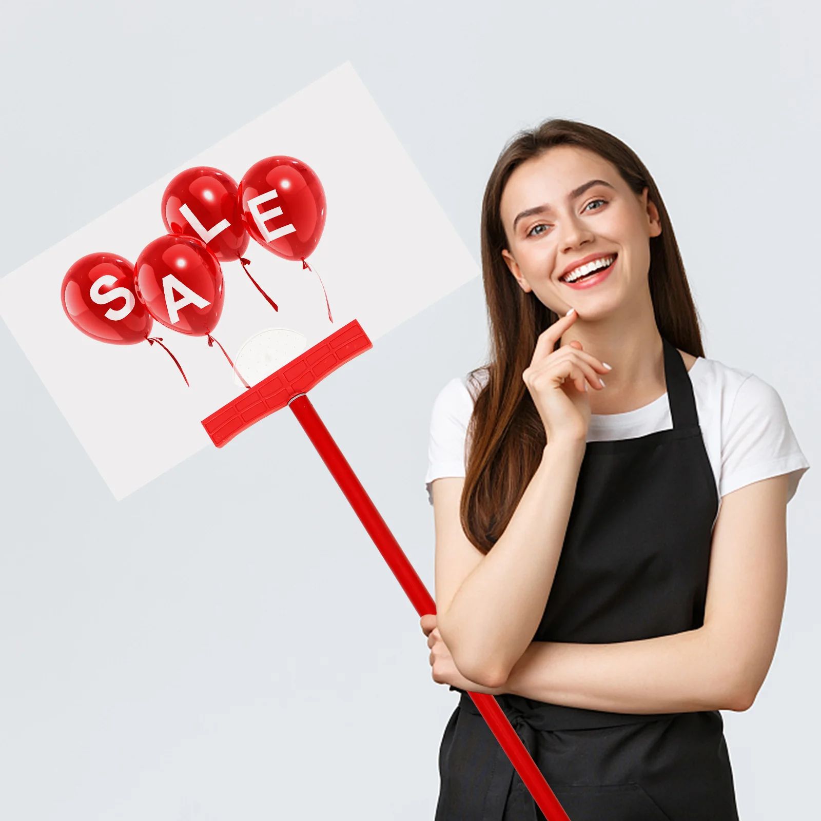 

2Pcs Handheld Stainless Steel Sign Rod Multi-Function Outdoor Parade Leader Welcome Sign Holder Tour Guide Display Stick