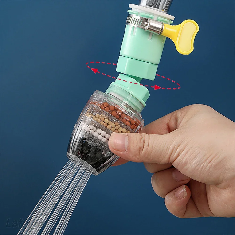 Universal 5-layer Household Faucet Filter Activated Carbon Purifier Kitchen Tap Filtration Antisplash Water Saving Shower Nozzle