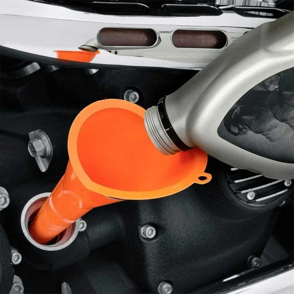 

Automotive Plastic Funnel Set Wide Mouth Fuel and Oil Multi-use Flexible Right Angle Funnels for Water Coolant and Engine Oil