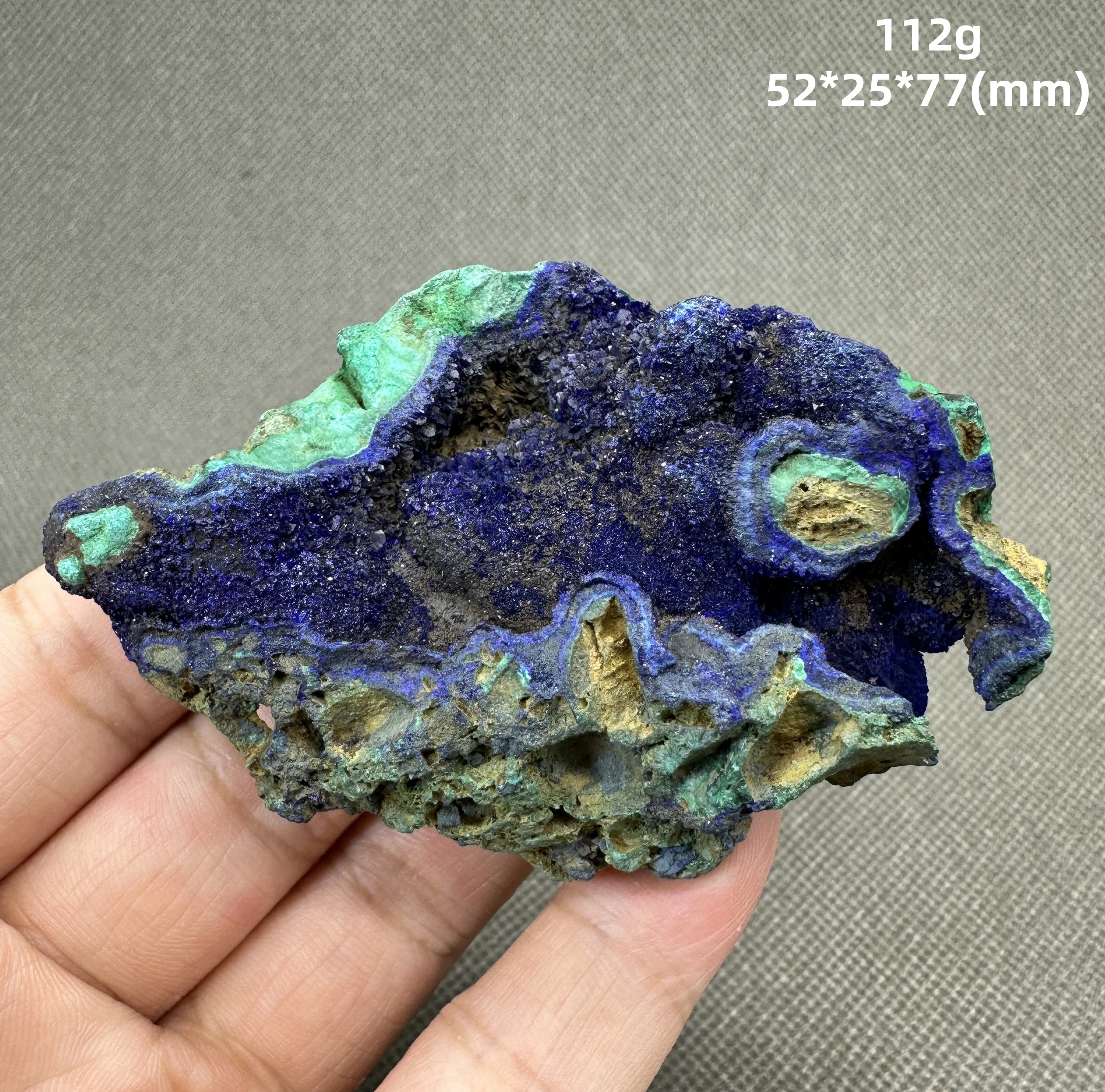

Natural anhui azurite and malachite symbiosis mineral specimen + healing quartz crystals and stones rock gemstone