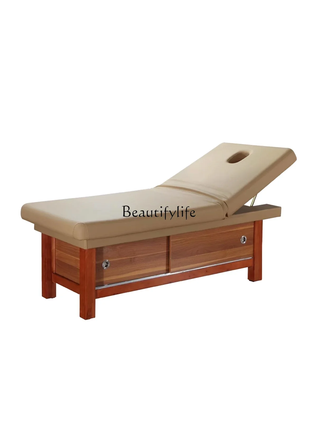 Chinese Solid Wood Facial Bed Thai Massage Massage Couch Special Cabinet for Beauty Salon