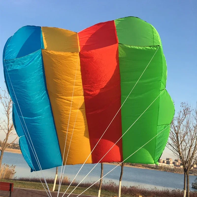 1.2 * 1.8M Soft Kite Inflatable 4-hole Bread Navigation Nylon Kite Easy To Fly and Tear Resistant Outdoor Competition Kites