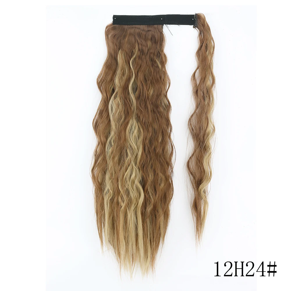 LISI GIRL Kunsthaar 22''34'' Langer, gerader Pferdeschwanz zum Umwickeln, Clip-in-Haarverlängerungen, schwarzes Haarteil, Kopfbedeckung