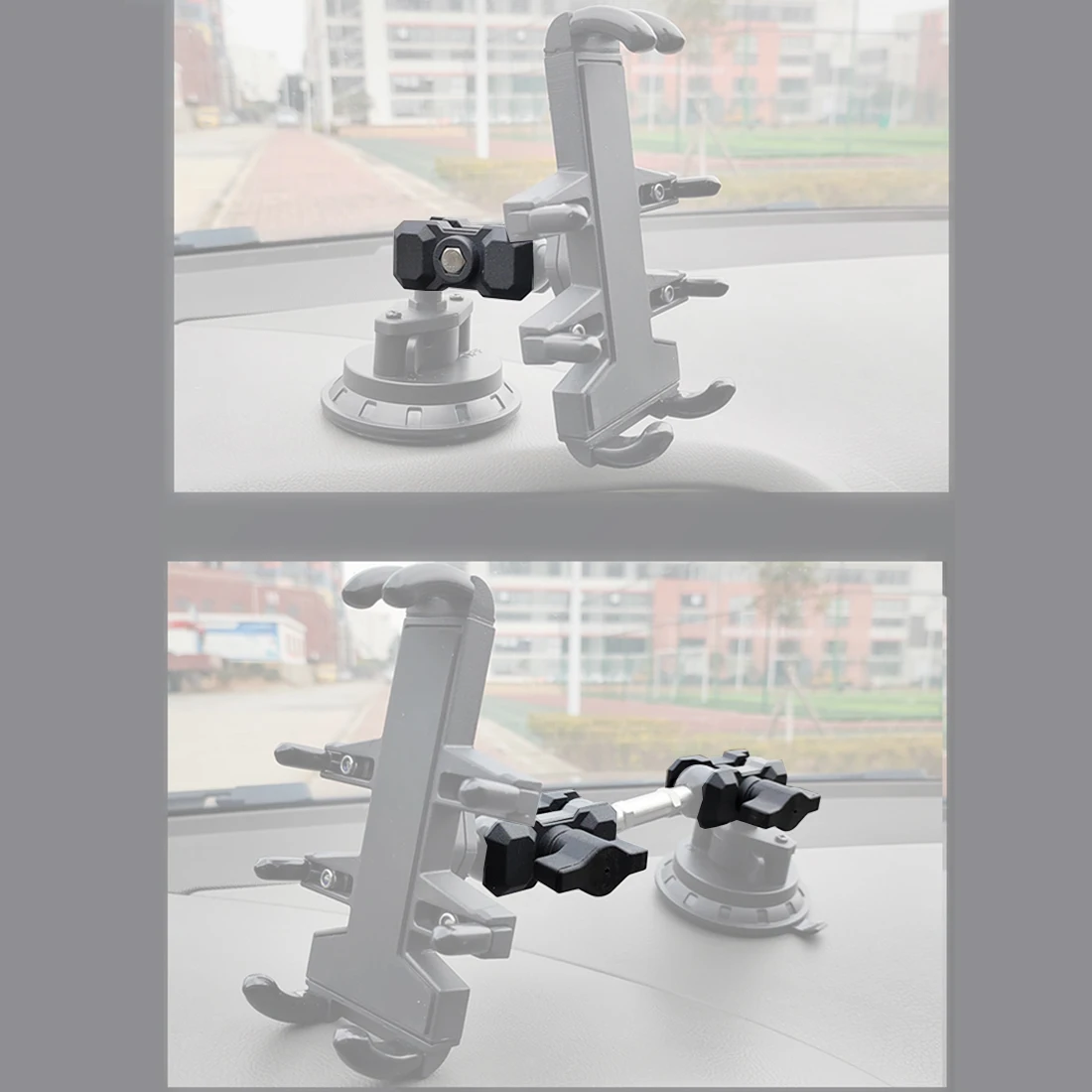 Doppel Buchse Verlängerung Arm 1-zoll Kugelkopf Basis Adapter für Ram Mount für GoPro Für Insta360 Kamera Fahrrad motorrad Halterung – Detail 9