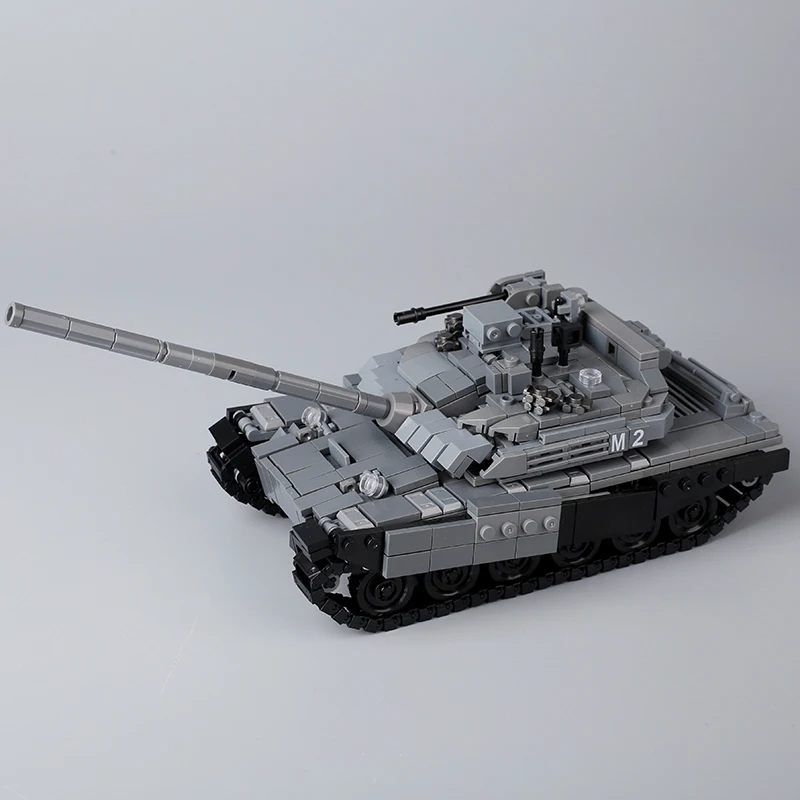 MOC Soviet Military T-72 Main Battle Tank T34 Building Blocks War Scene Armored Vehicle Weapons Bricks Toys Boys Gift