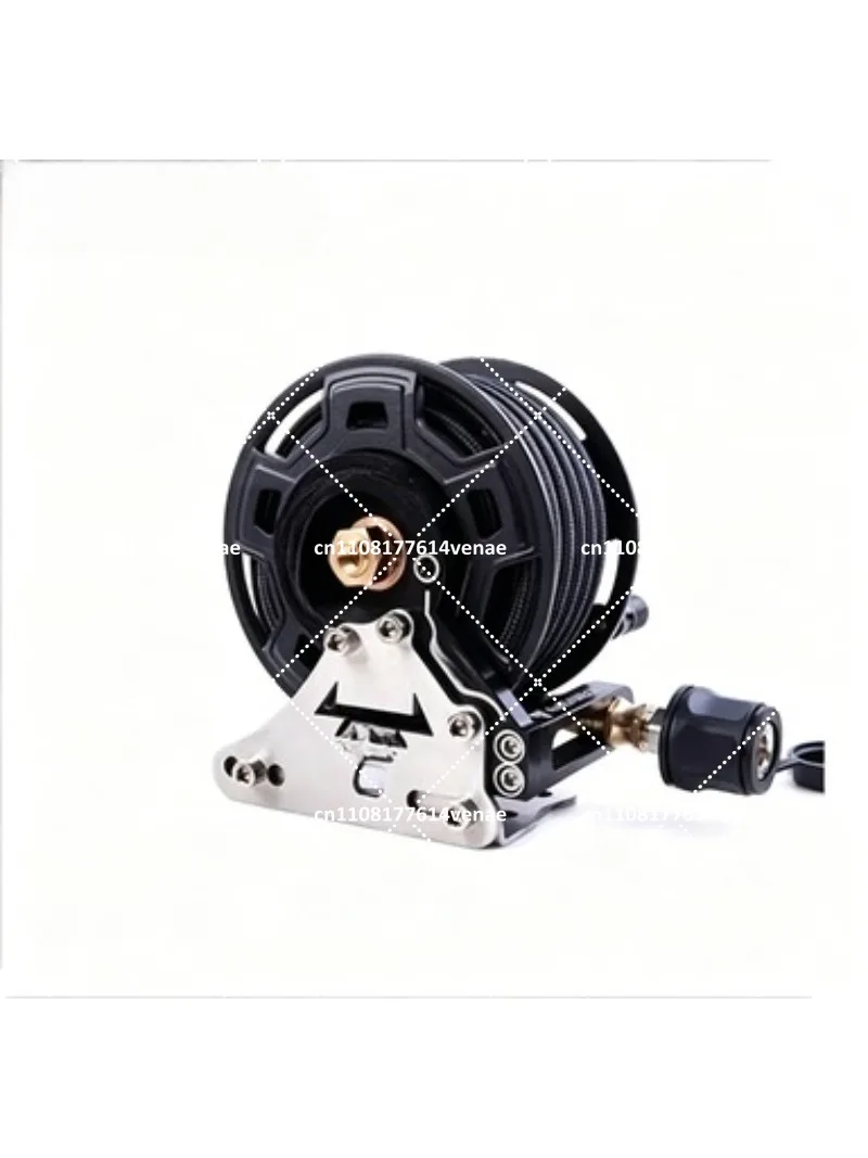 Auto-Retract Air Pump Hose Reel for All-Terrain Off-Road Use, Heavy Duty Inflation Tube Storage