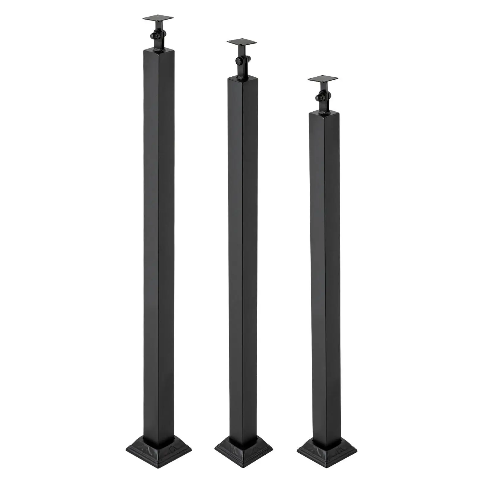 Metal Square Railing Spindles Rust-Proof Balusters Post Outdoor Stair Remodeling