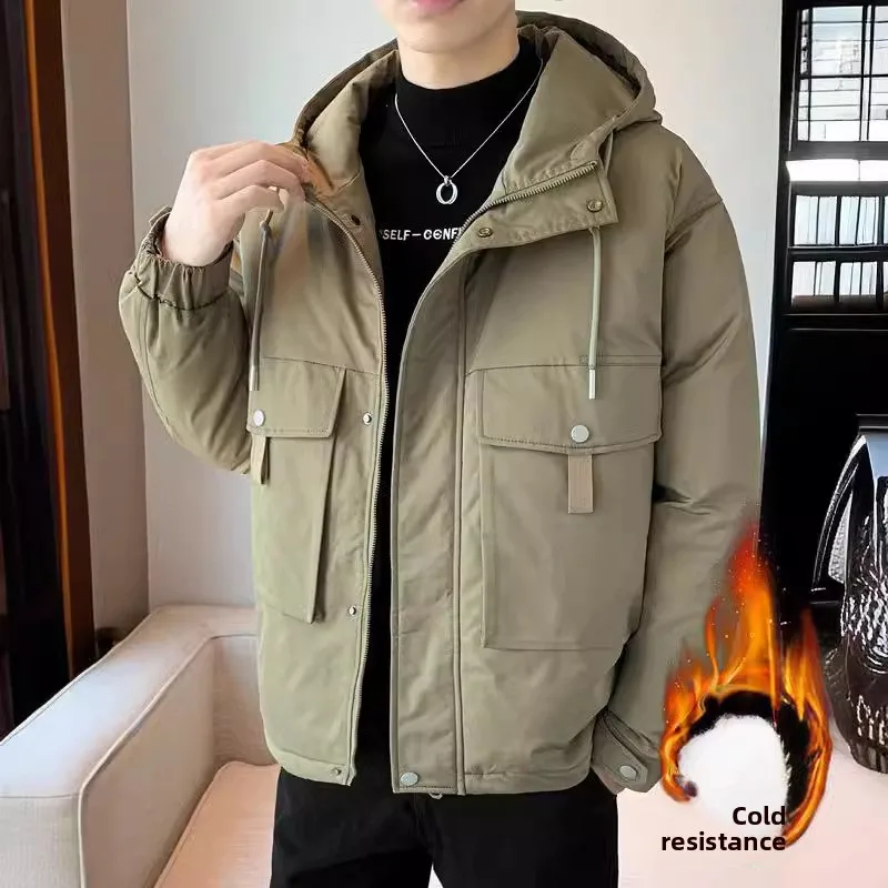 

2025 New Thickened Down Cotton Jacket for Men, Plus Size Parka Coat