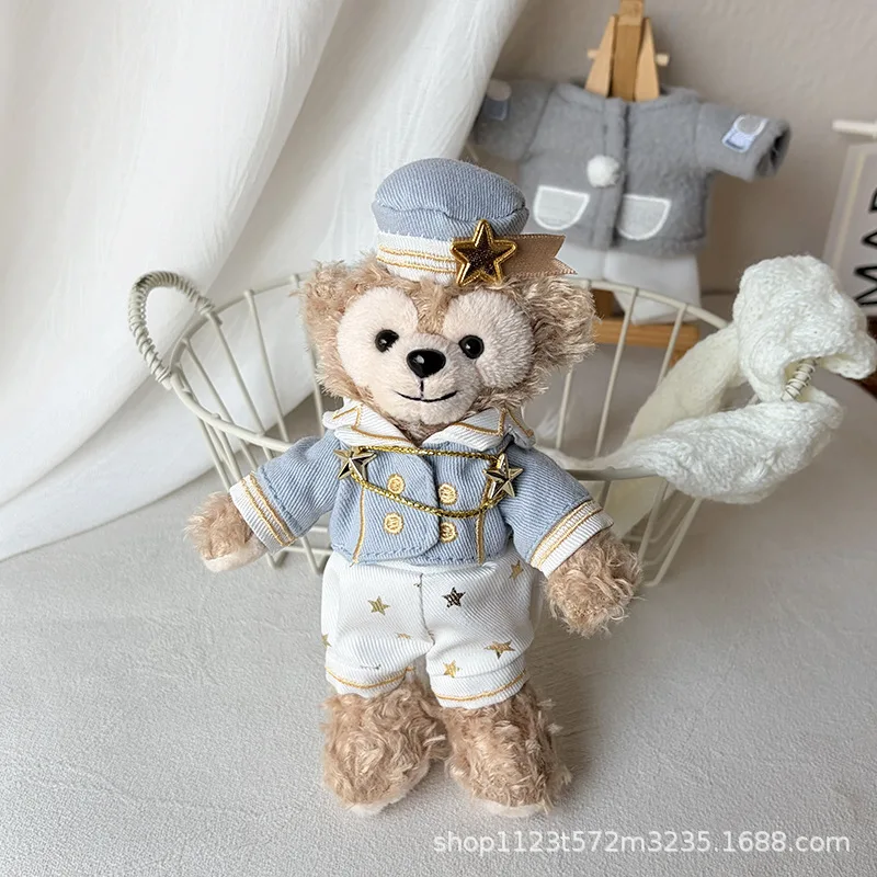 디즈니 더피 테마 드레스업 시리즈 부드러운 플러시 인형 키체인 백팩 차량용 장식품 커플 크리스마스 선물