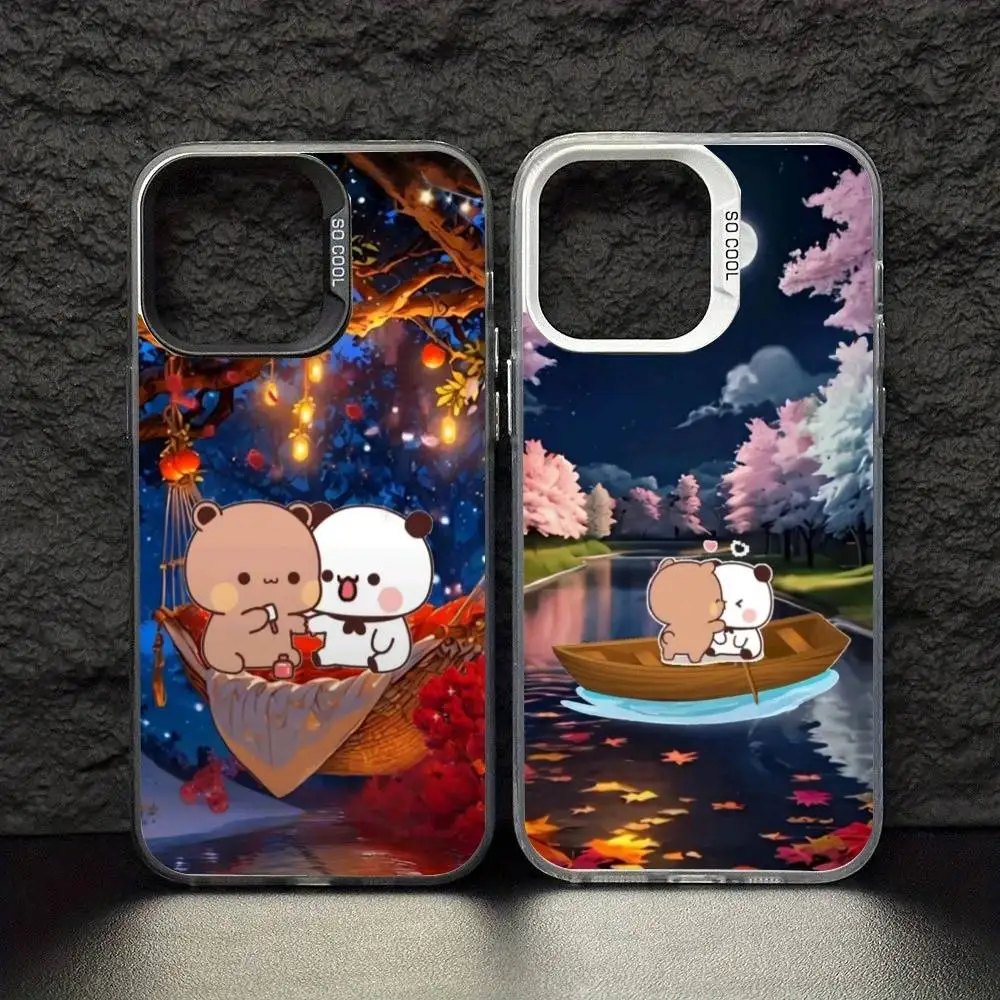 

Cute Cartoon Bear Bubududu Phone Case Color Silver Shell For IPhone 17 16 15 14 13 12 11 Pro Max Plus