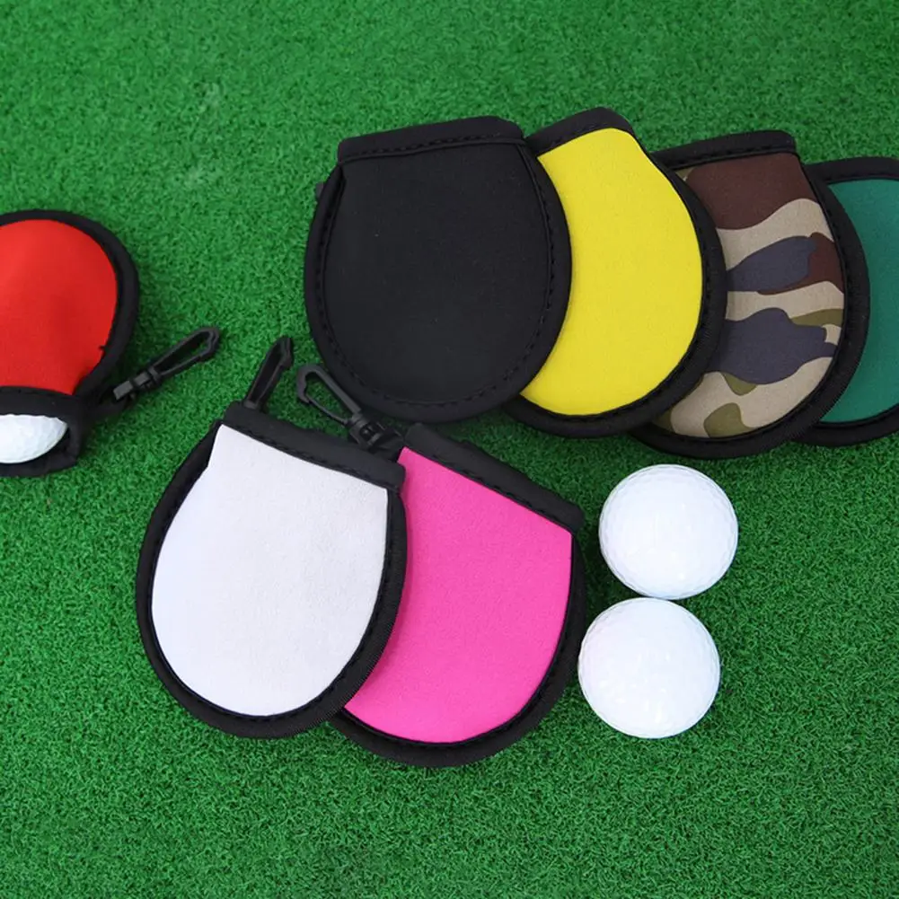 Golf Ball Cleaner Bag Inner Plush Wipe Clean Soft Effortless Golf Ball Washer Pouch with Buckle Soft Golf Washer Cleaning Bag