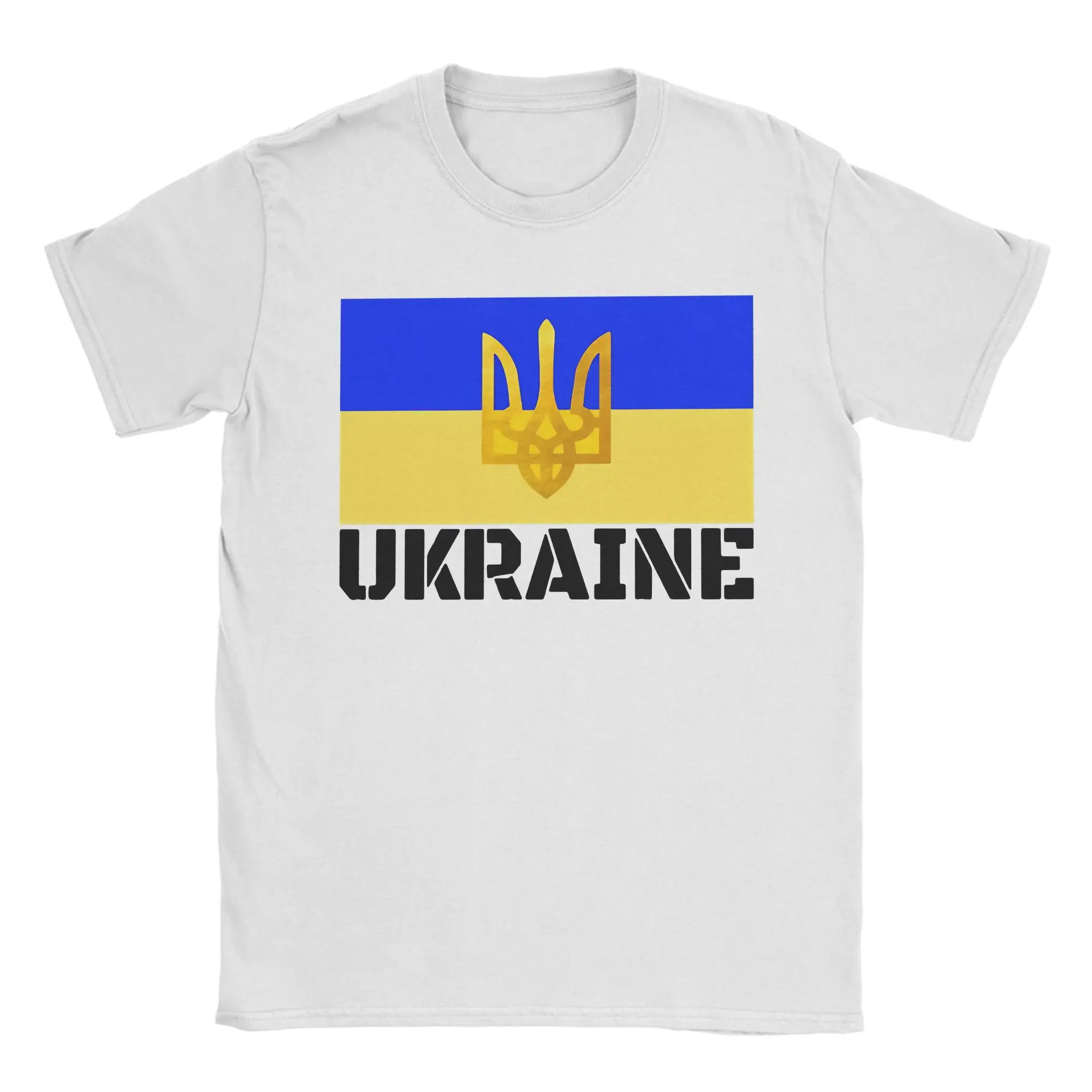 Couple T Shirt Ukraine Flag T-Shirts Harajuku  Summer Tees Streetwear 100% Cotton Tops Plus Size 6XL