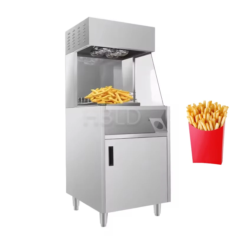 Vertical French Fry Heating Machine Multifunctional Potato Chip Work Cabinet Fast Food Equipment Display Cabinet